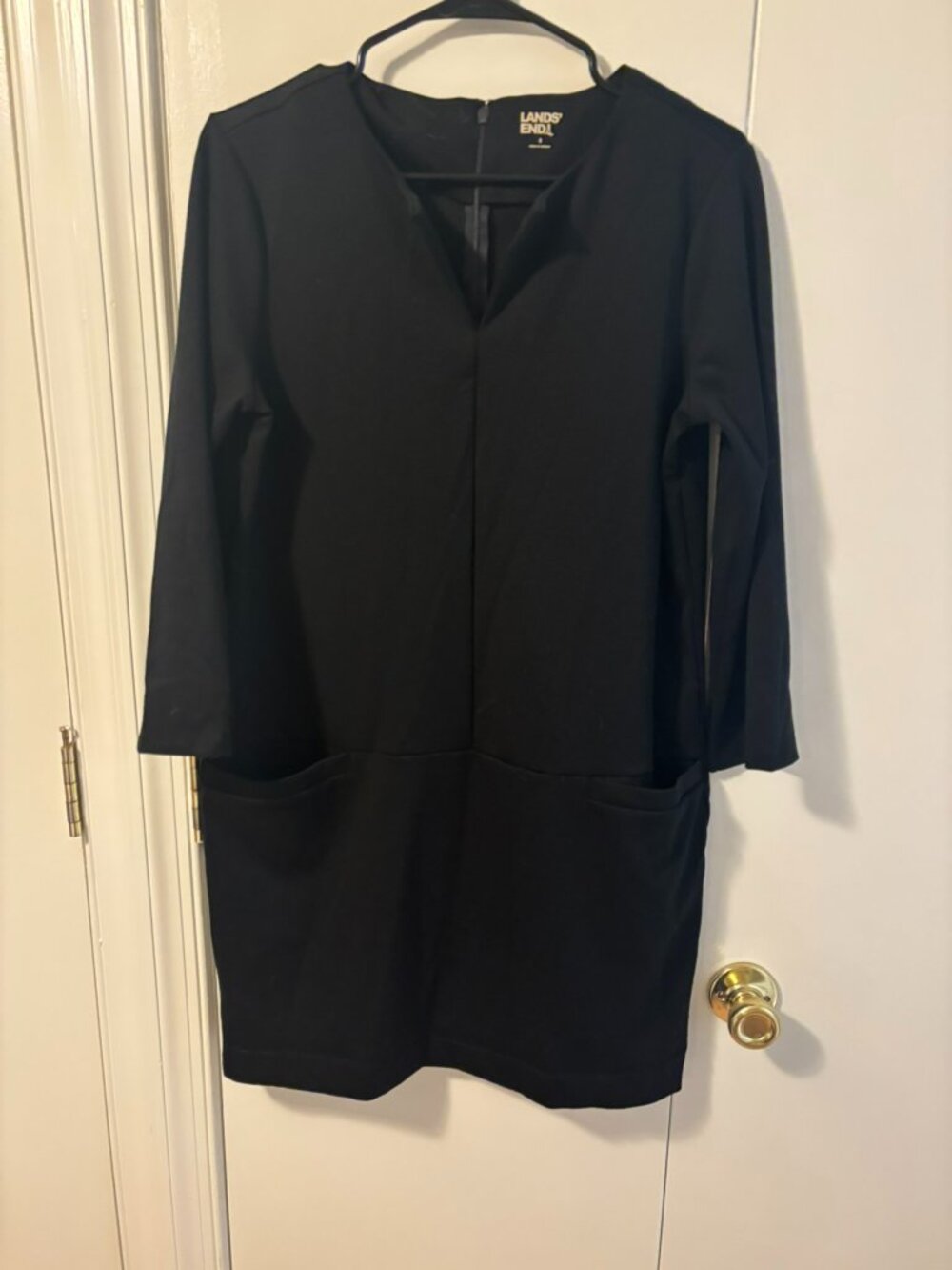 ## ✨ Lands' End Ponte Knit ¾ Sleeve Shift Dress ✨ - Picture 2 of 4